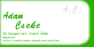 adam cseke business card